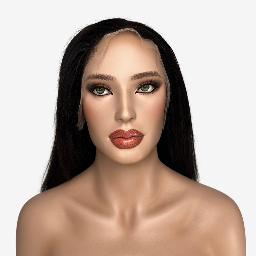 Black human hair lace wig
