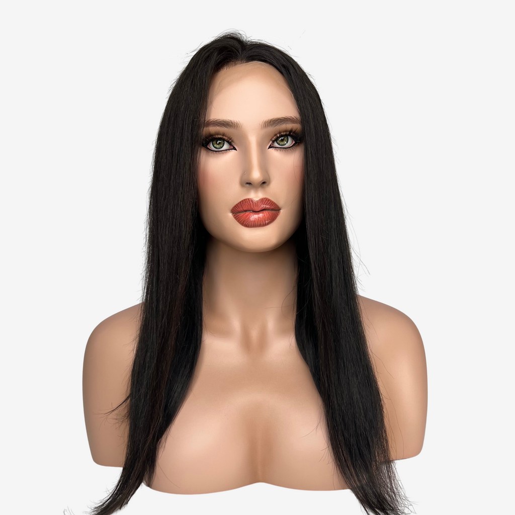 Picture of black human hair lace wig