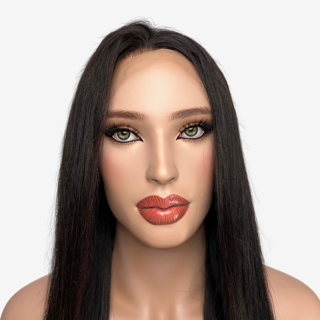Picture of black human hair lace wig